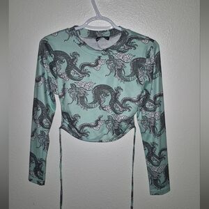 Dragon Print Long Sleeve Top